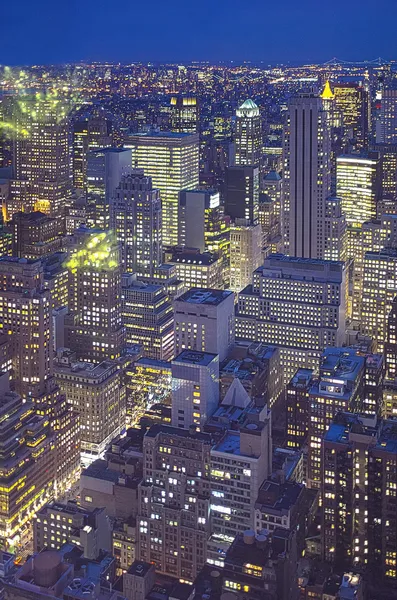 Büyük elma günbatımı - gece New York şehir sonra düz