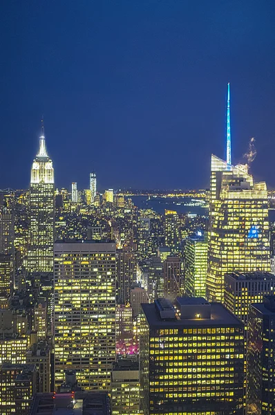 Büyük elma günbatımı - gece New York şehir sonra düz