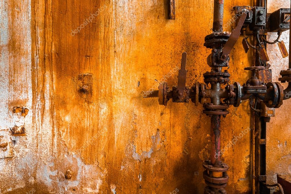Old rusty gas pipe line — Stock Photo © maroti 27319633