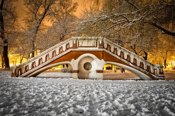 Régi kis hídon Budapesten a parkban — Stock Fotó