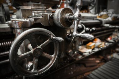 retro atölye eski endüstriyel aletler