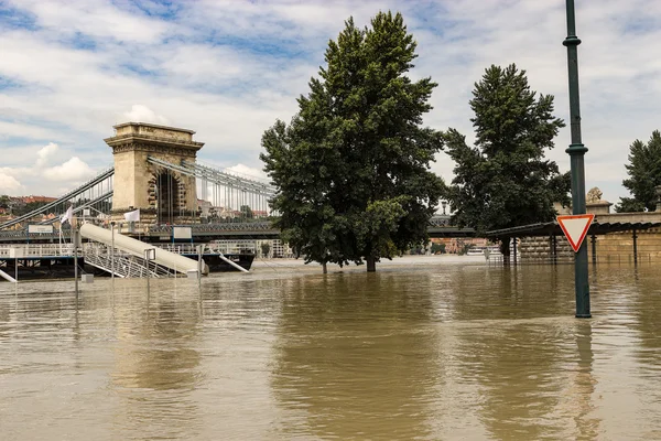 Record high flood in Budapest — Stock Photo, Image