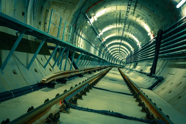 U-Bahn-Linie im Bau — Stockfoto