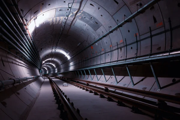 U-Bahn-Linie im Bau — Stockfoto