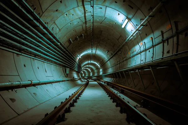 Yeraltı metro hattı inşaatı — Stok fotoğraf