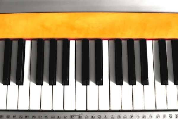 Close-up van pianotoetsen — Stockfoto