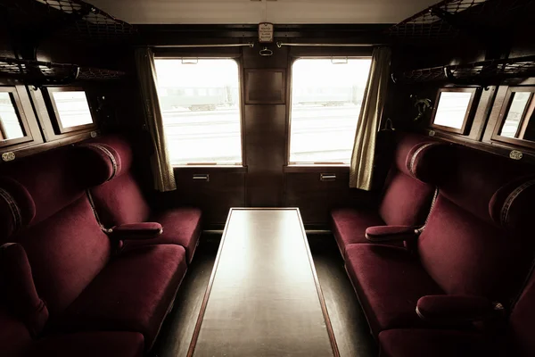 Antique train interior — Stock Photo, Image