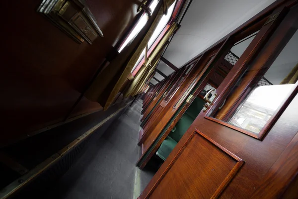 Antique train interior — Stock Photo, Image