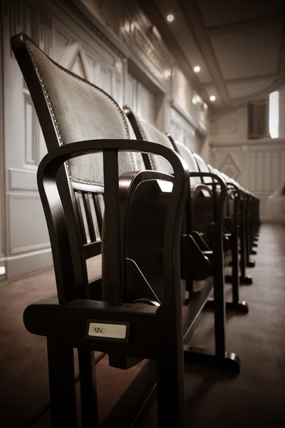 An old velvet of chairs — Stock Photo, Image