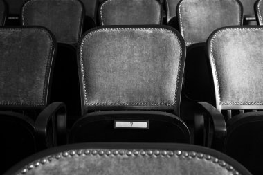 Chairs in an old theater clipart
