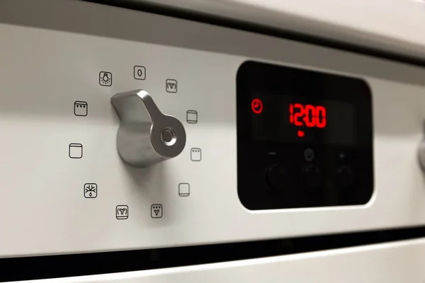 Interruptor de controle elétrico do fogão de cozinha — Fotografia de Stock