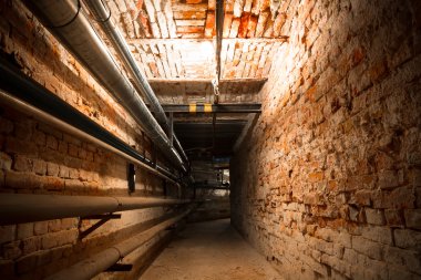 a factory building basement corridor clipart