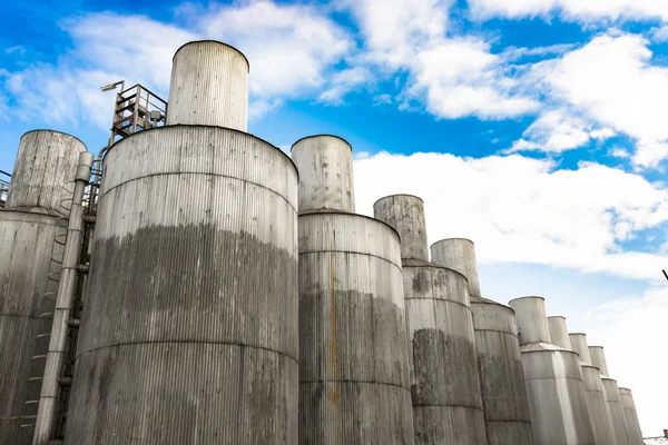 Beer processing and storage silos — Stock Photo, Image