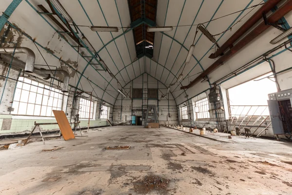 Attic of an old industrial building — Stock Photo, Image