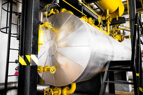 An industrial chiller stainless tank — Stock Photo, Image