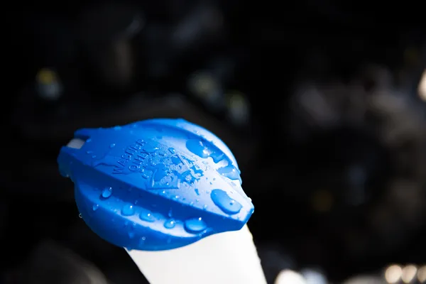 Car windscreen washer water tank cap, detail — Stock Photo, Image