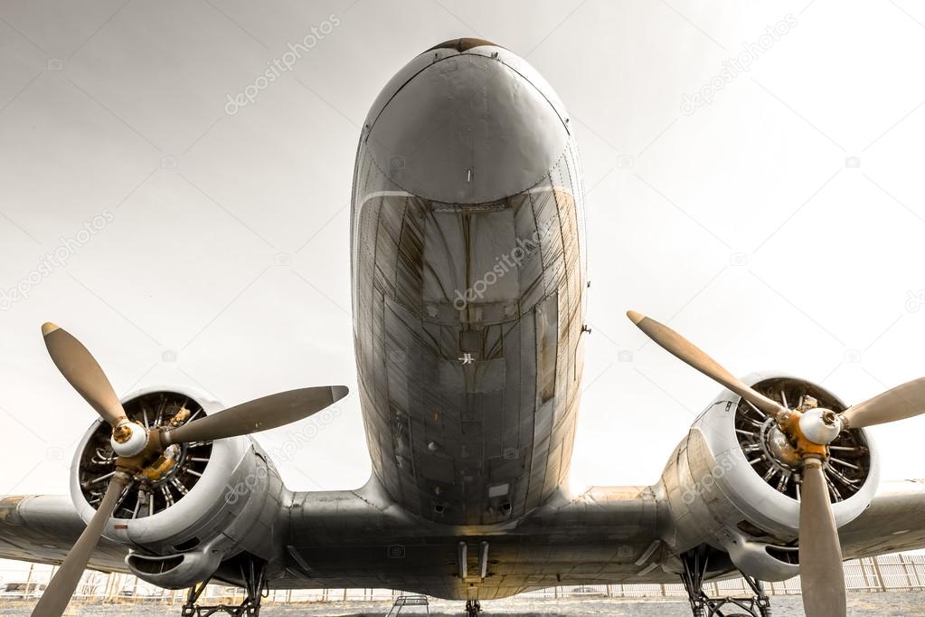 an old obsolete aircraft propeller