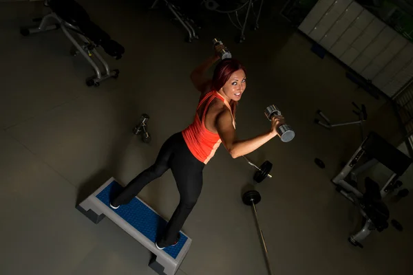 Young Woman with Dumbbells — Stock Photo, Image