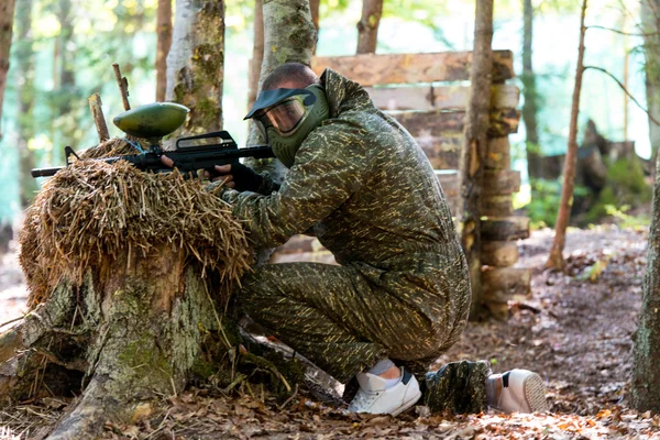 Spelare i paintball — Stockfoto