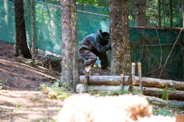 Paintball Players Hiding — Stock Photo, Image