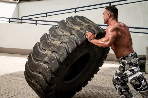 Tire Workout — Stock Photo, Image