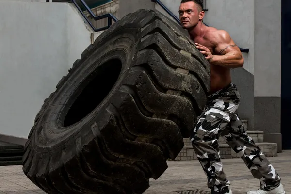 Tire Workout — Stock Photo, Image