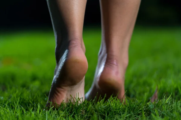 Legs On The Grass — Stock Photo, Image