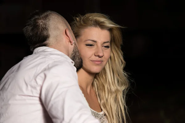 Happy Loving Couple Kissing — Stock Photo, Image