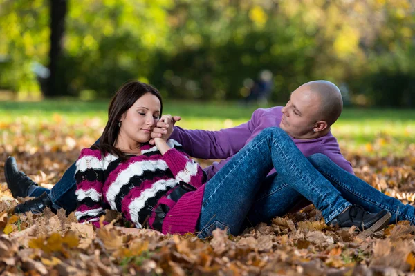 Autumn Couple Portraits — Stock Photo, Image