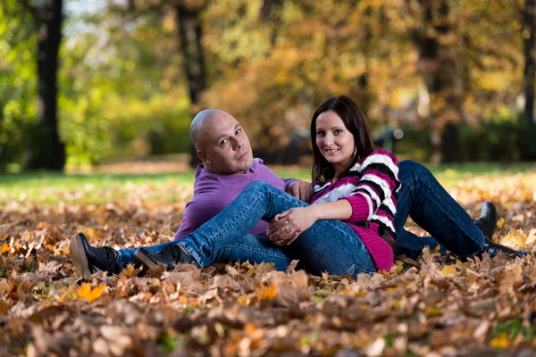 Autumn Couple Portraits Royalty Free Stock Photos