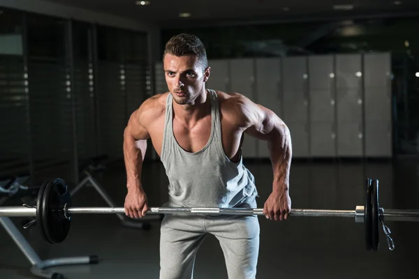 Bent Over Row Exercício para costas — Fotografia de Stock