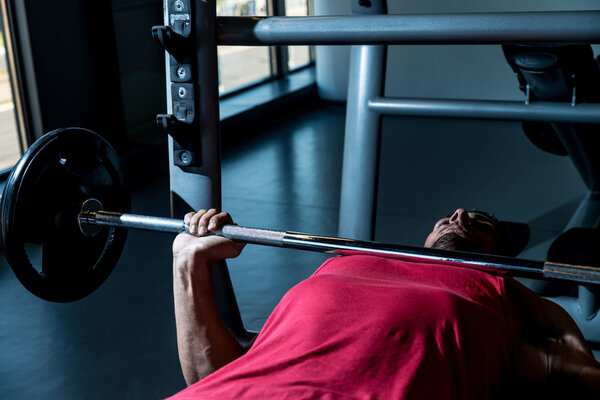 Man Working Out in the Gym