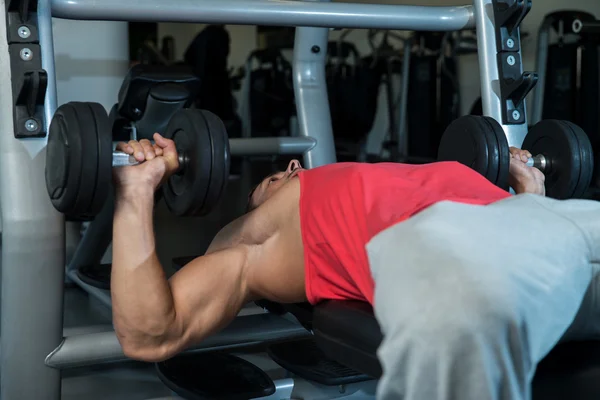 Exercising With Dumbbells — Stock Photo, Image