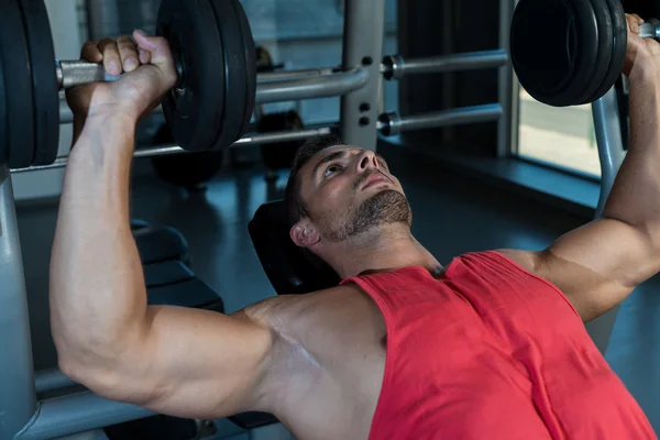 Chest Workout With Dumbbells — Stock Photo, Image