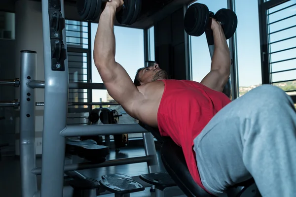 Exercising With Dumbbells — Stock Photo, Image