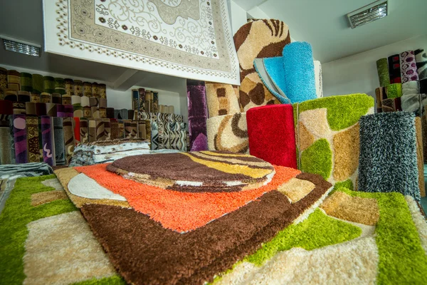 Colorful Carpets In The Store — Stock Photo, Image