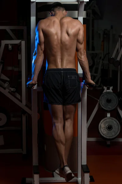 Young Man Doing Exercise For Triceps — Stock Photo, Image