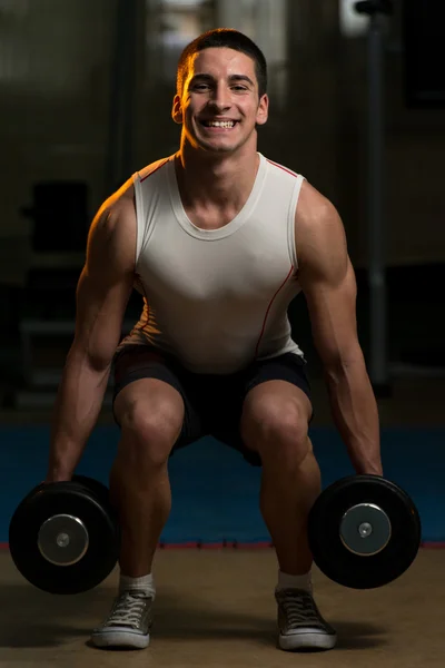 Squats With Dumbbells — Stock Photo, Image