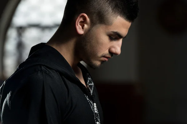 Muslim Praying In Mosque — Stock Photo, Image