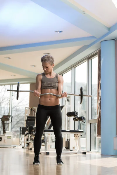 Beautiful Woman Working Out In A Health Club — Stock Photo, Image