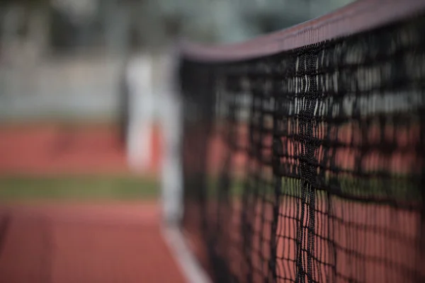 Tennis Court Net and Court Beyond — Stock Photo, Image