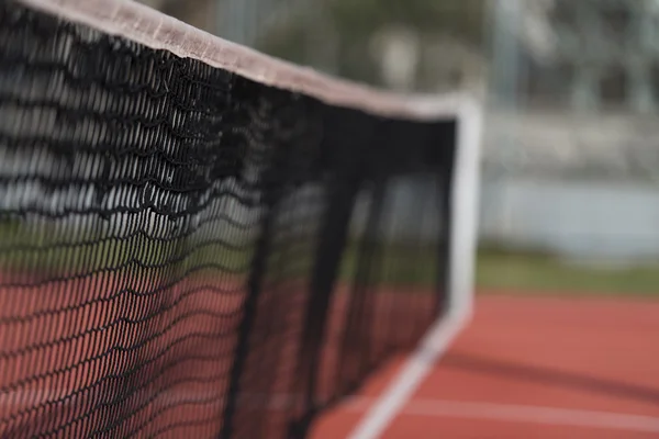 Tennis Court Net and Court Beyond — Stock Photo, Image