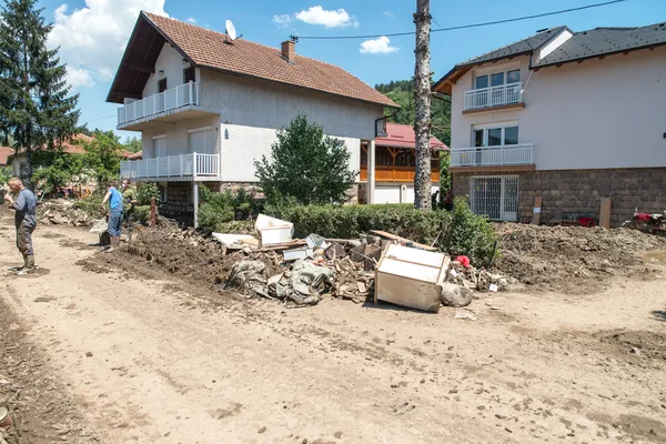 洪水在波斯尼亚和黑塞哥维那 2014年-马格拉伊 — 图库照片