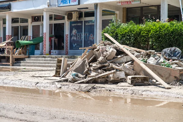 Inundación en 2014 Maglaj - Bosnia y Herzegovina — Foto de Stock