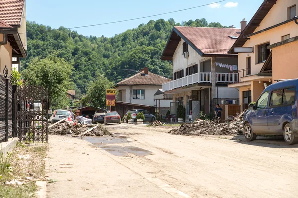 Inundación en 2014 Maglaj - Bosnia y Herzegovina — Foto de Stock