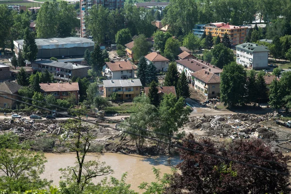 Overstromingen in 2014 maglaj - Bosnië en herzegovina — Stockfoto