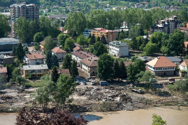 Наводнение в 2014 году Маглай - Босния и Герцеговина — стоковое фото