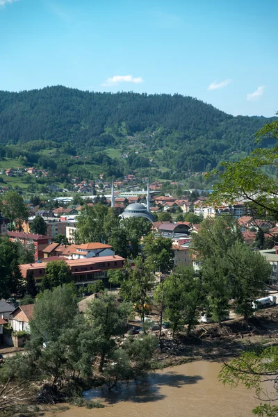 Inundación en 2014 Maglaj - Bosnia y Herzegovina — Foto de Stock