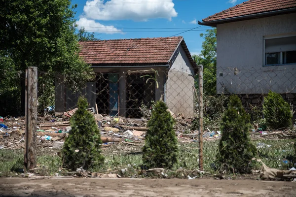 Наводнение в 2014 году - Маглай - Босния и Герцеговина — стоковое фото