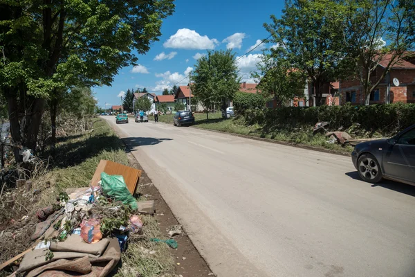 Powódź w roku 2014 - sevarlije - Bośnia i Hercegowina — Zdjęcie stockowe